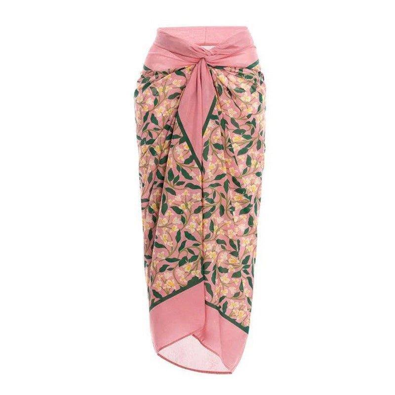 Ladies 3-Piece Floral Print Bikini Swimsuits with Cover Up Y129
