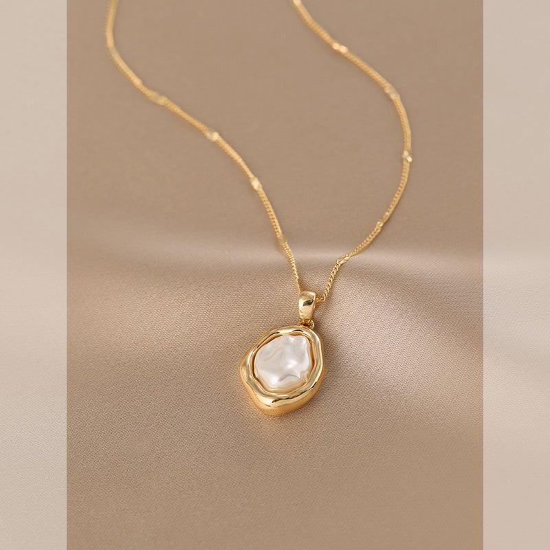 Ladies Chic Pearl Charm Pendent Necklace SKAJ028