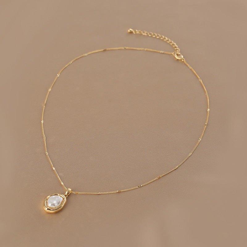 Ladies Chic Pearl Charm Pendent Necklace SKAJ028