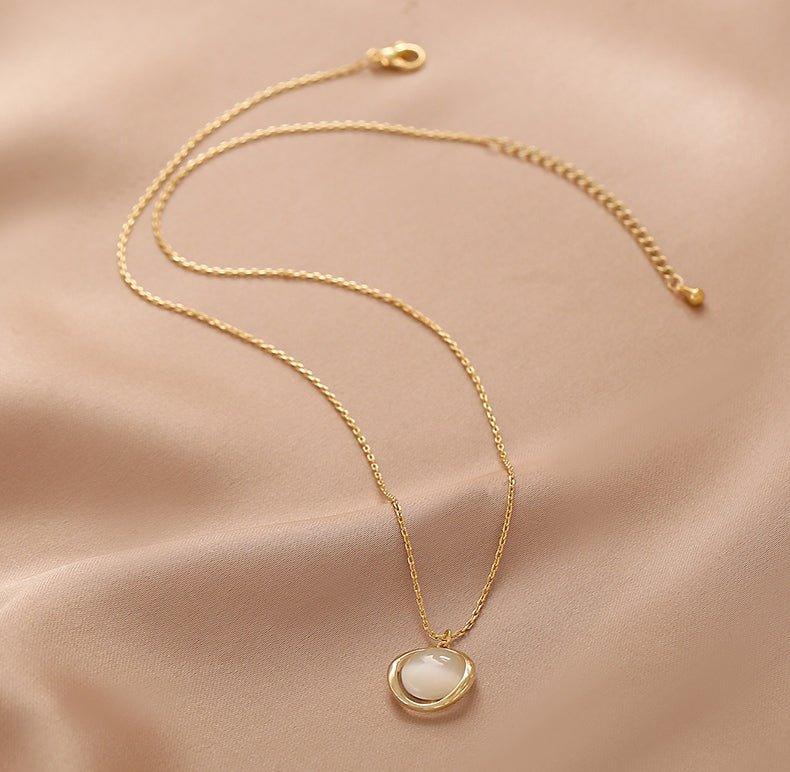 Ladies Chic Transparent Oval Pendent Necklace SKAJ020
