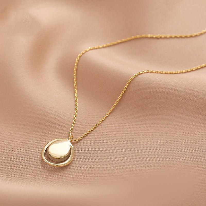 Ladies Chic Transparent Oval Pendent Necklace SKAJ020