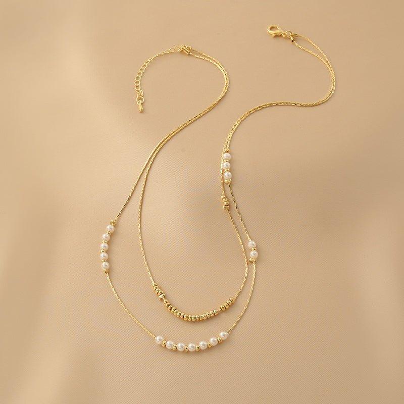 Ladies Elegant White Beads Necklace SKAJ021