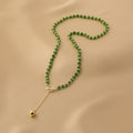Ladies Golden Balls Necklace SKAJ040