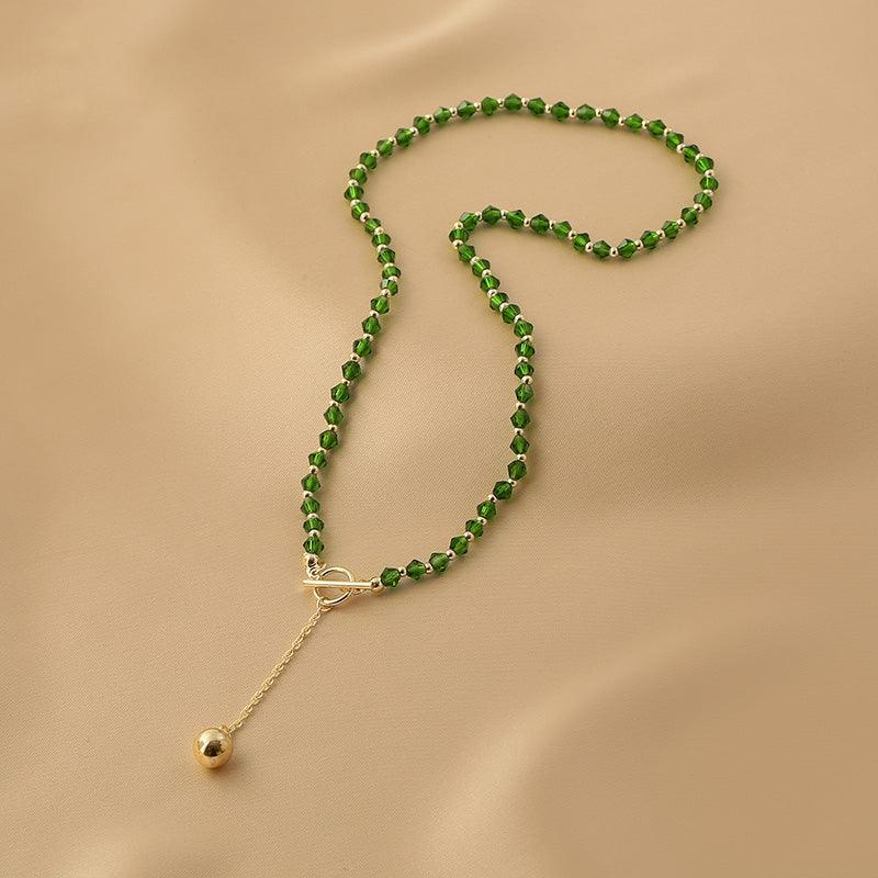 Ladies Golden Balls Necklace SKAJ040