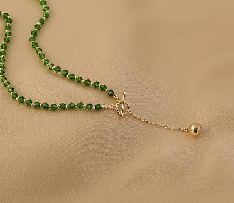 Ladies Golden Balls Necklace SKAJ040