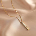 Ladies Golden Stripes Necklace SKAJ033