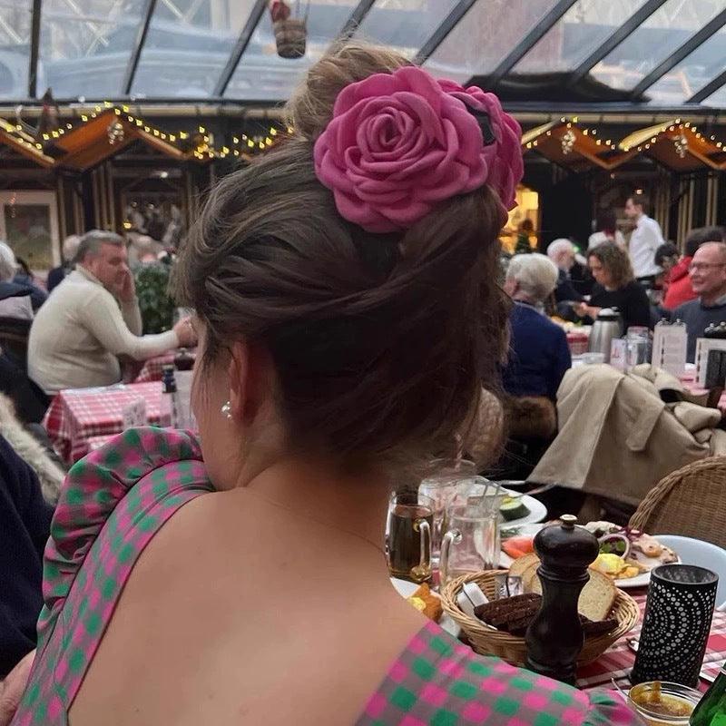 Ladies Rose Flower Hair Clip Headwear SKAJ070