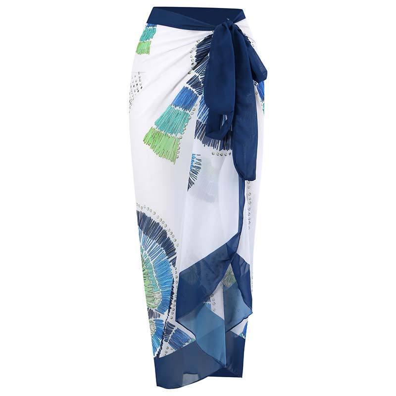 Ladies Ruffles One Piece Swimwear with Skirt Cover Y100