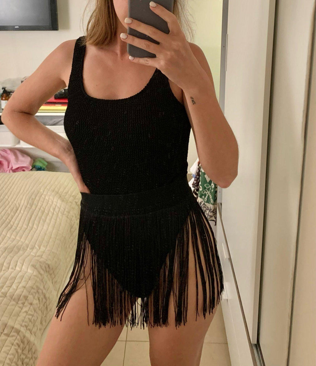 Ladies See Sheer Solid Color Tassel Covers GZZK449