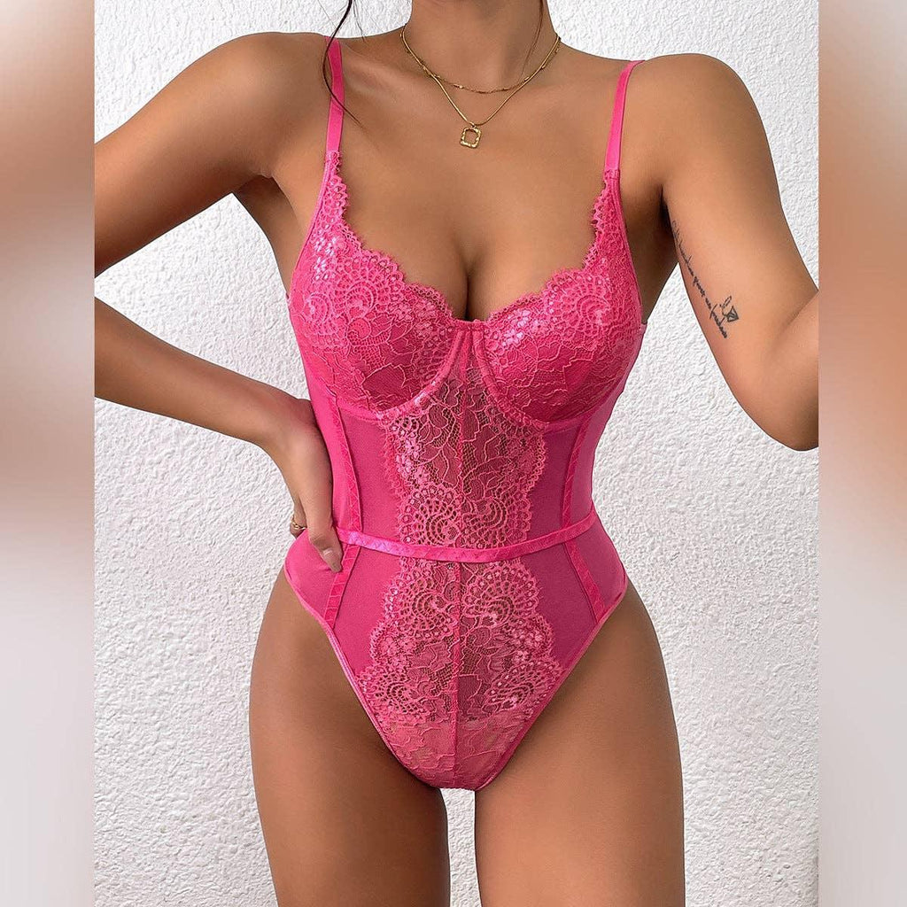 Ladies Sexy lace See Through Teddy