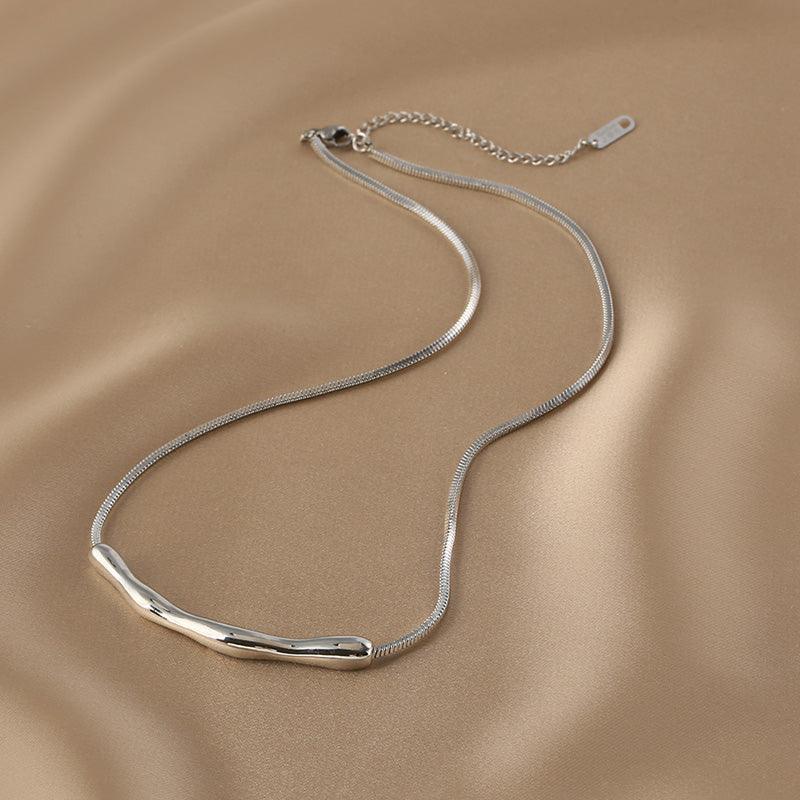 Ladies Silver Plated Snake Chain Necklace SKAJ014
