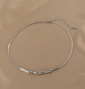 Ladies Silver Plated Snake Chain Necklace SKAJ014