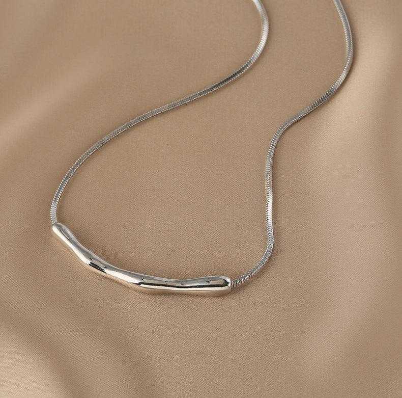 Ladies Silver Plated Snake Chain Necklace SKAJ014