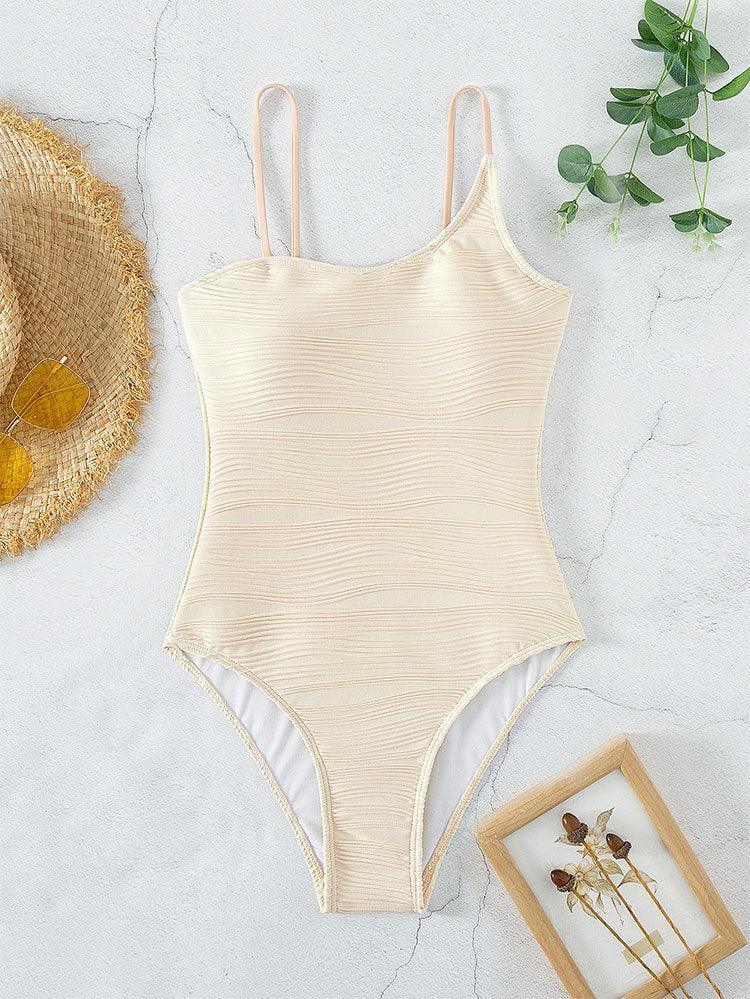 Ladies String Shoulder One Piece Swimwear RFD8128