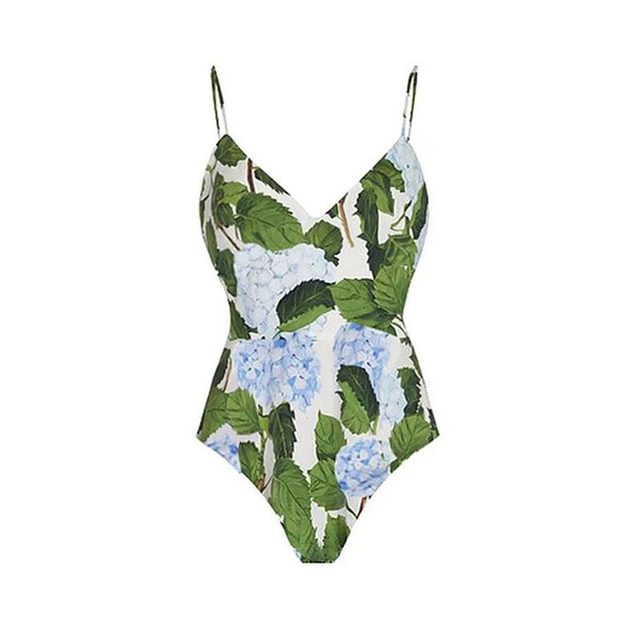 Ladies String Strap One Piece Swimwear with Skirt Y195