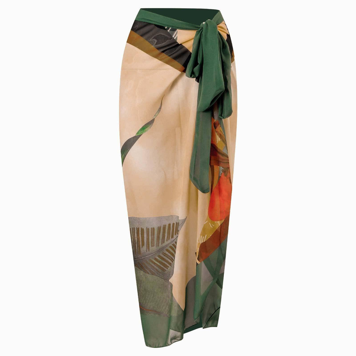 Multicolor Floral Print One Piece Swimweai with Cover