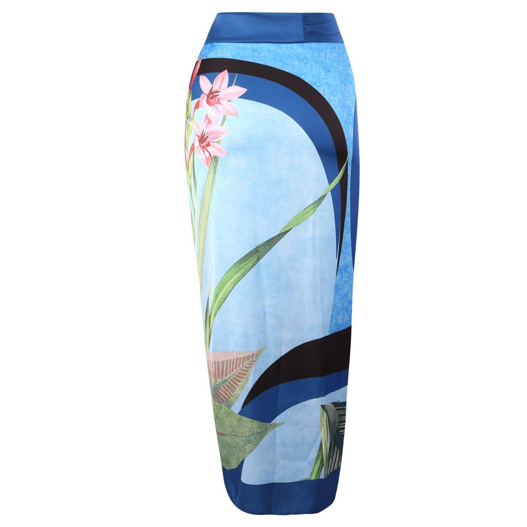 Open Back Wrap Front One Piece Swimsuit with Cover Up