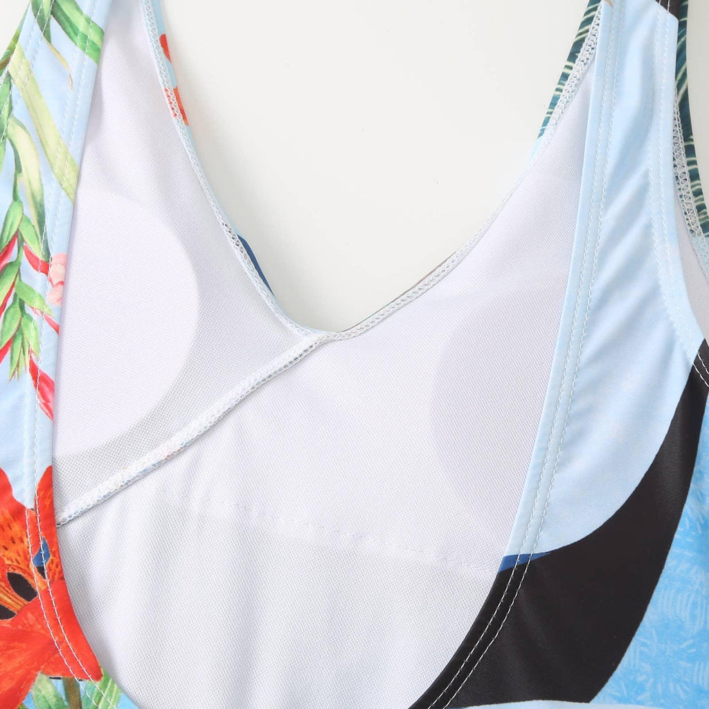 Open Back Wrap Front One Piece Swimsuit with Cover Up