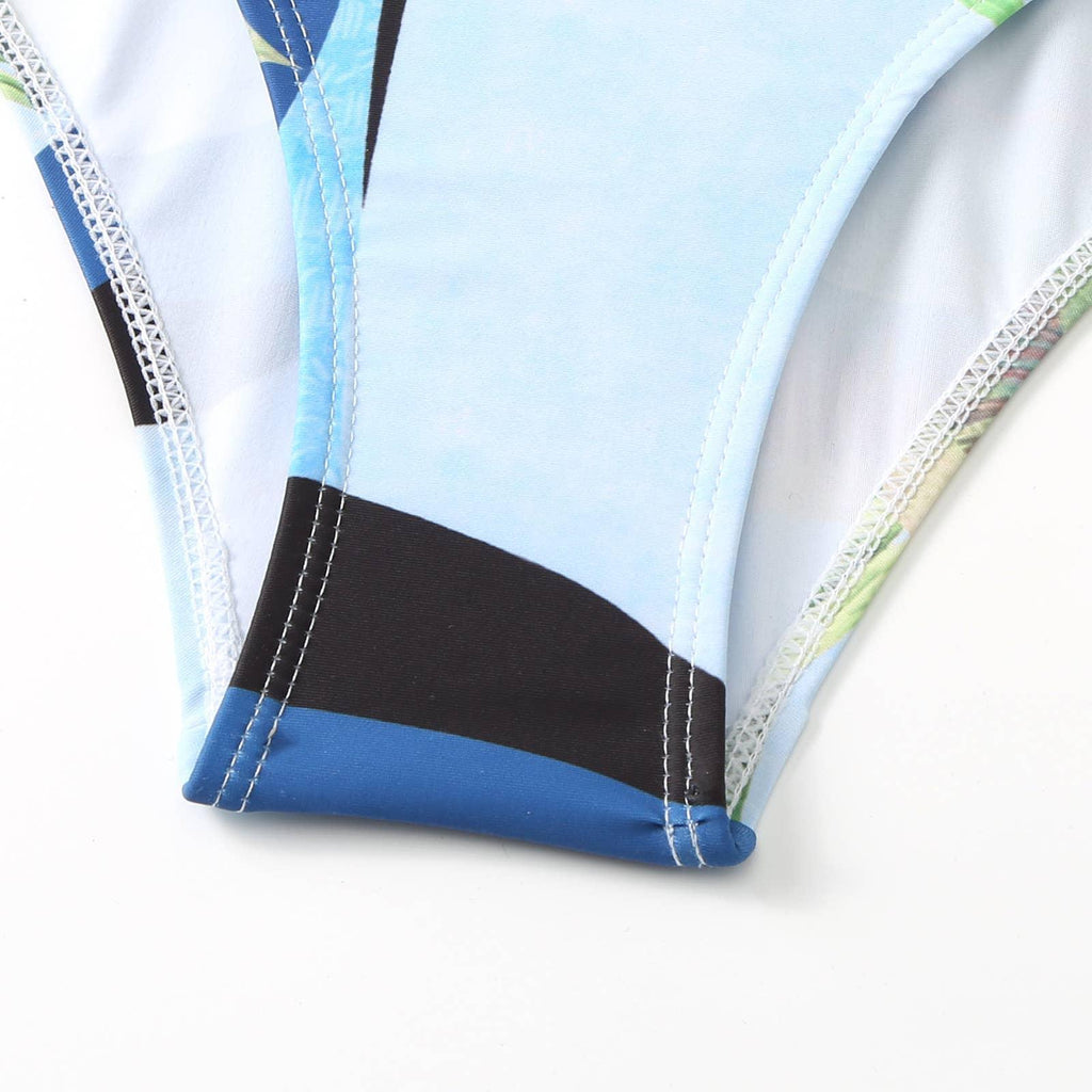 Open Back Wrap Front One Piece Swimsuit with Cover Up