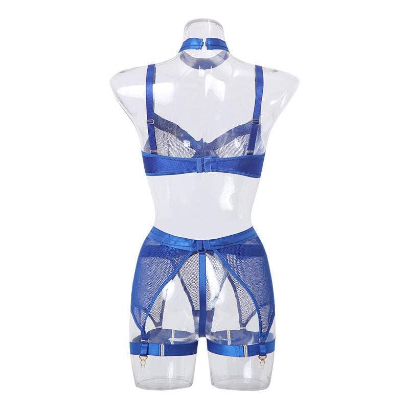 See Through Lingerie Set with Garter Belt