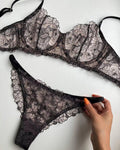 Sexy Color Block Lingerie Set