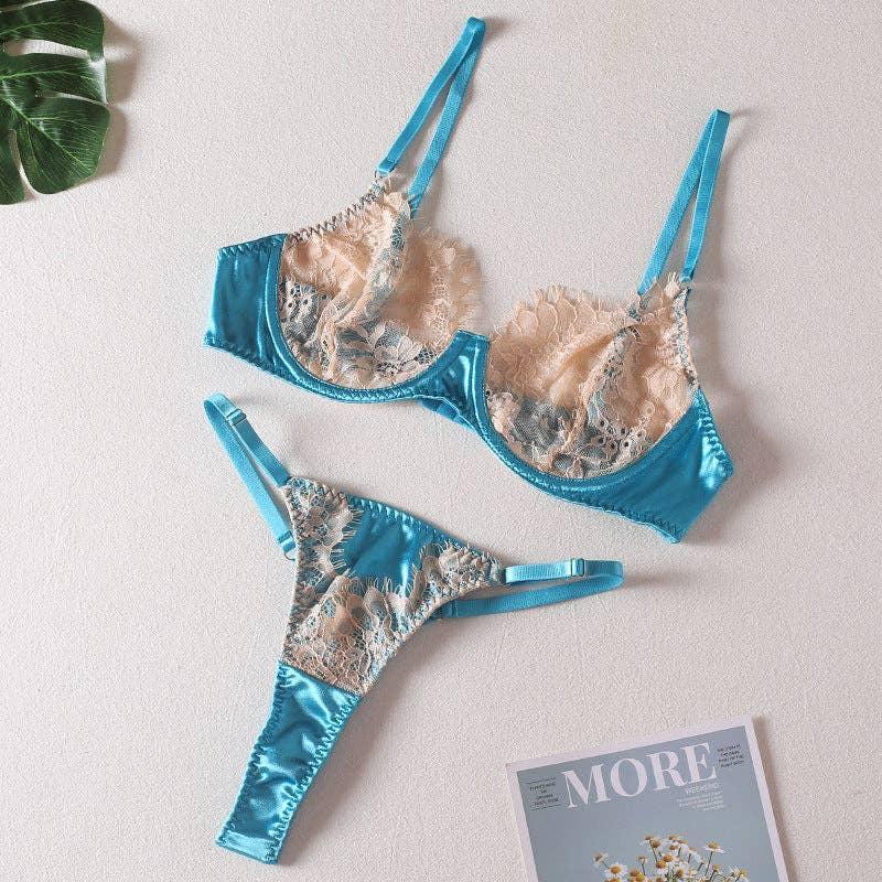 Sexy Color Block Lingerie Set