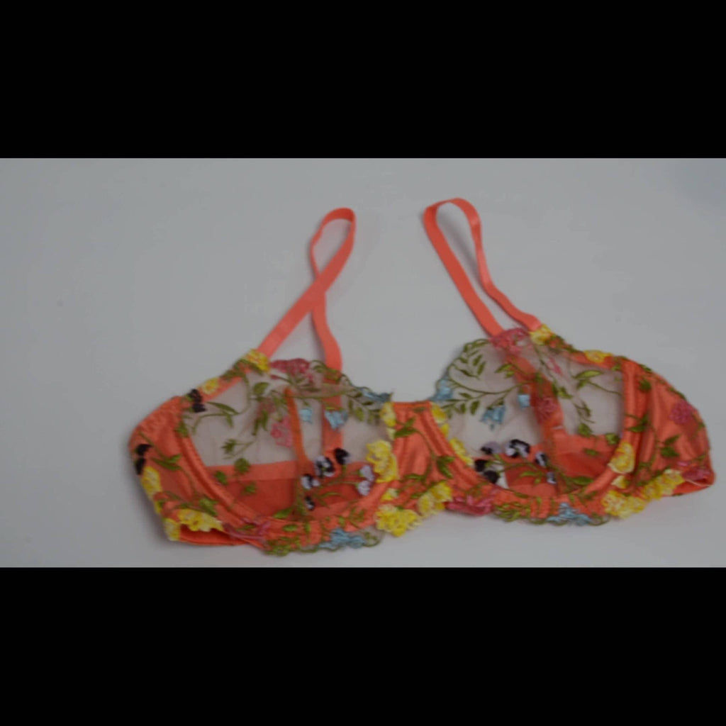 Sexy Floral Embroidery Lingerie Set
