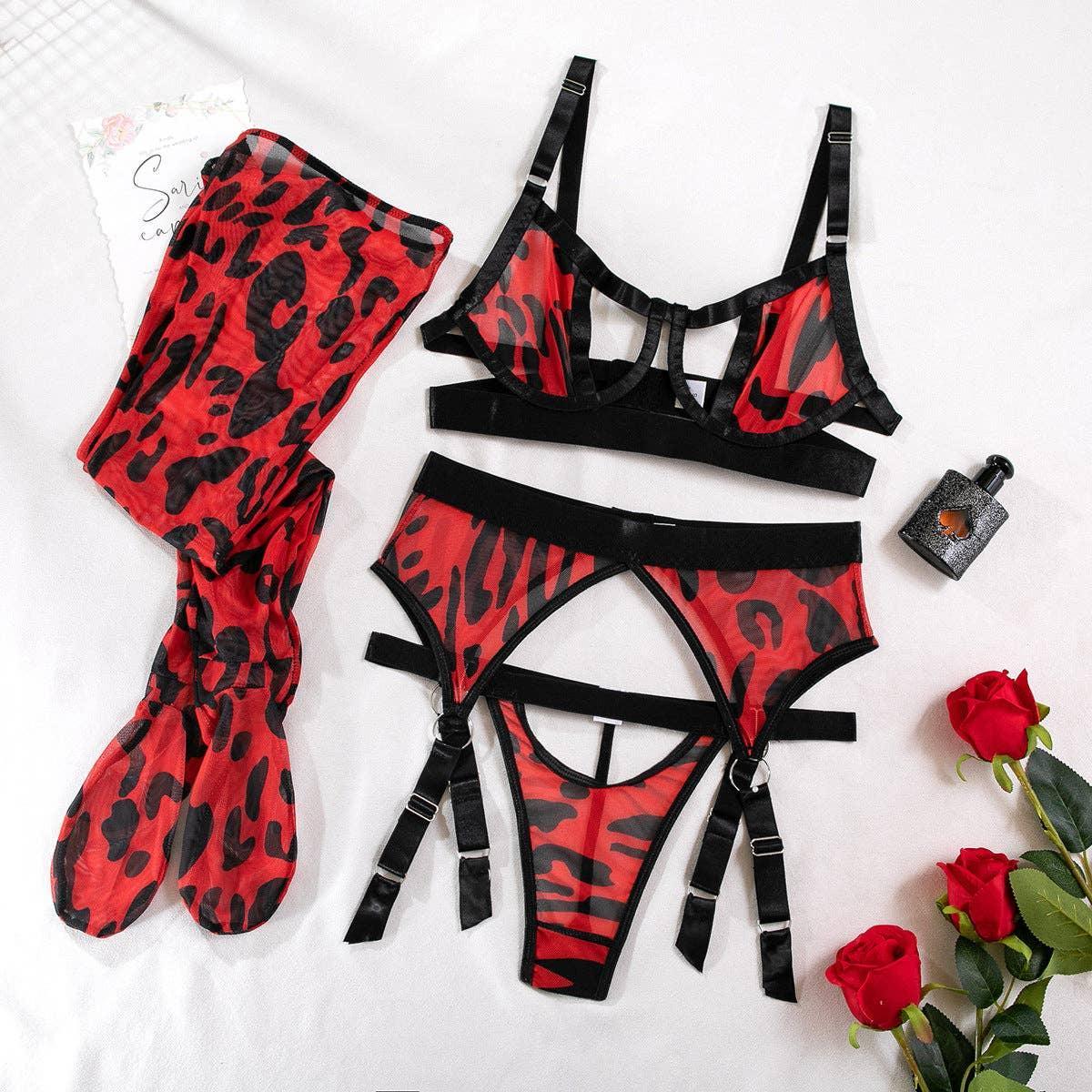 Sexy Leopard Print Lingerie Set