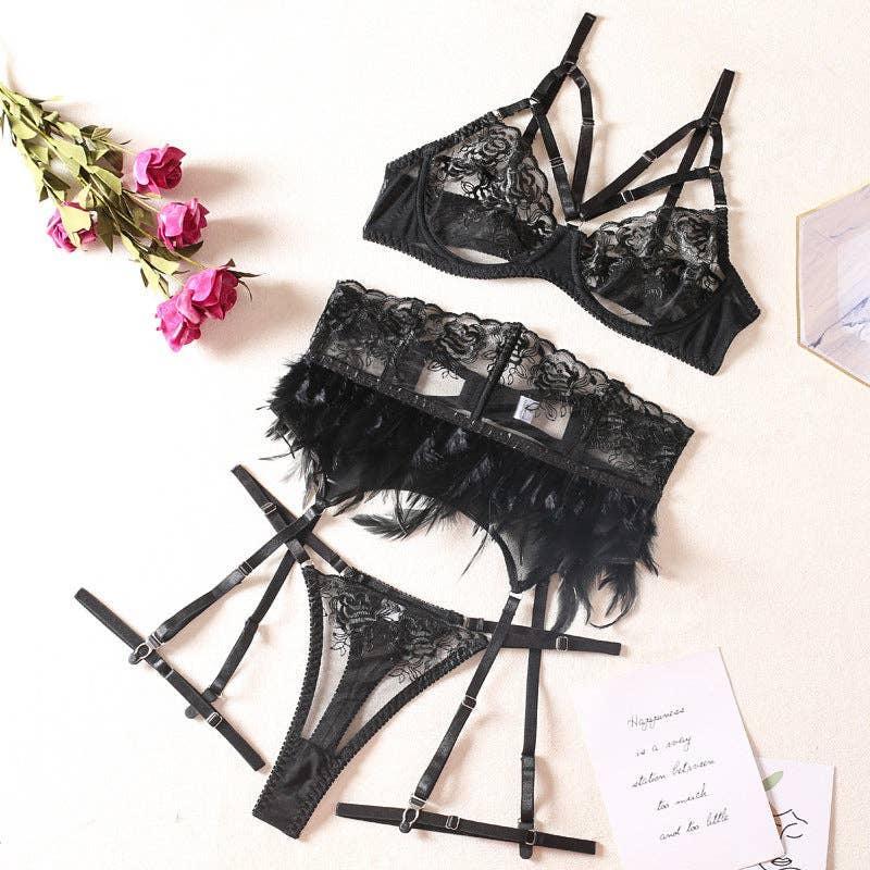 Sexy Solid Color Lingerie Set
