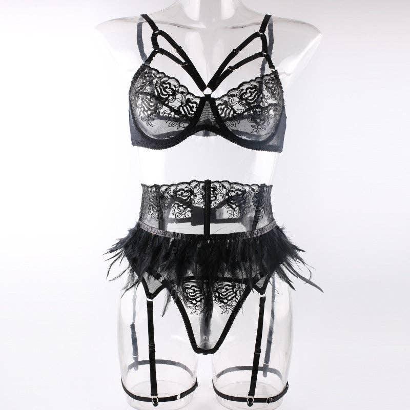 Sexy Solid Color Lingerie Set