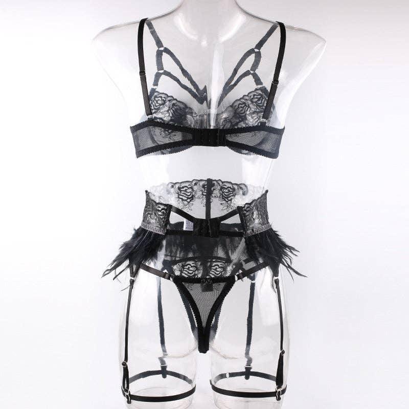 Sexy Solid Color Lingerie Set