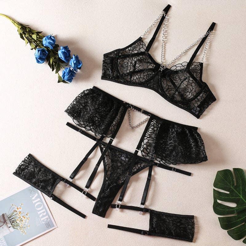 Sexy Solid Color Lingerie Set