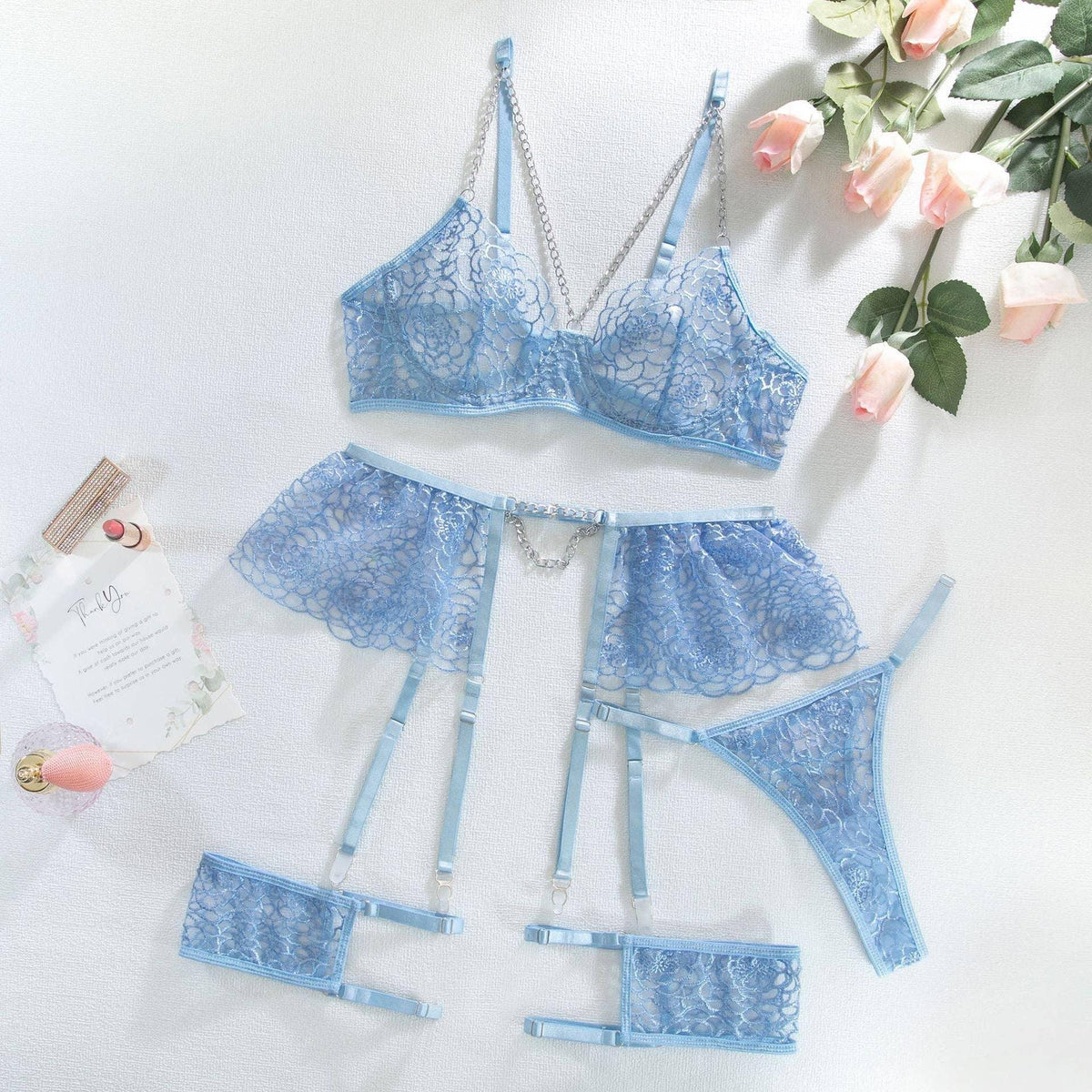 Sexy Solid Color Lingerie Set