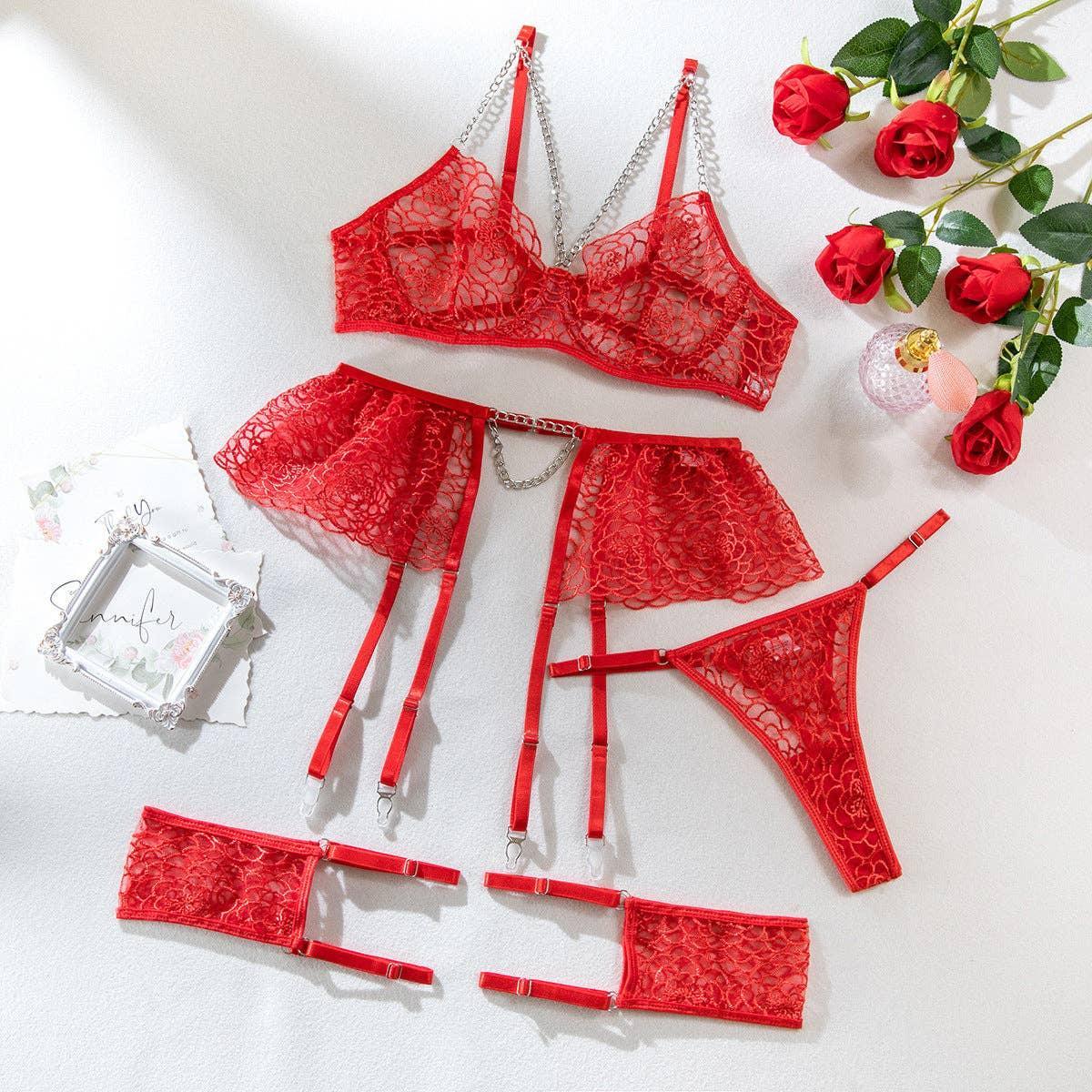 Sexy Solid Color Lingerie Set