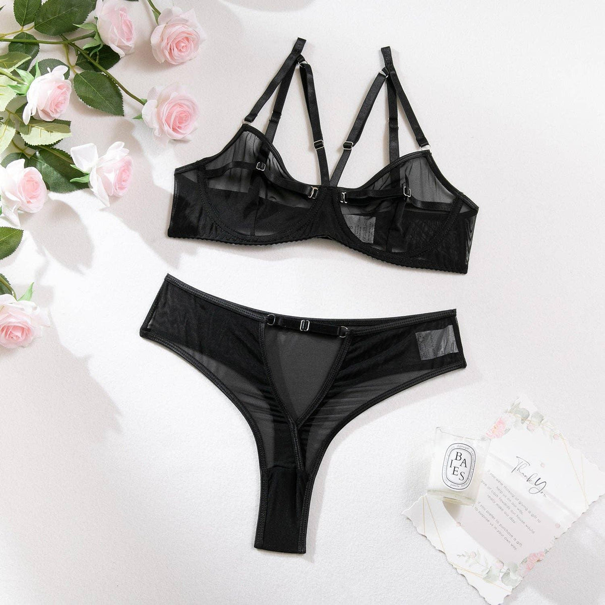Sexy Solid Color Lingerie Set