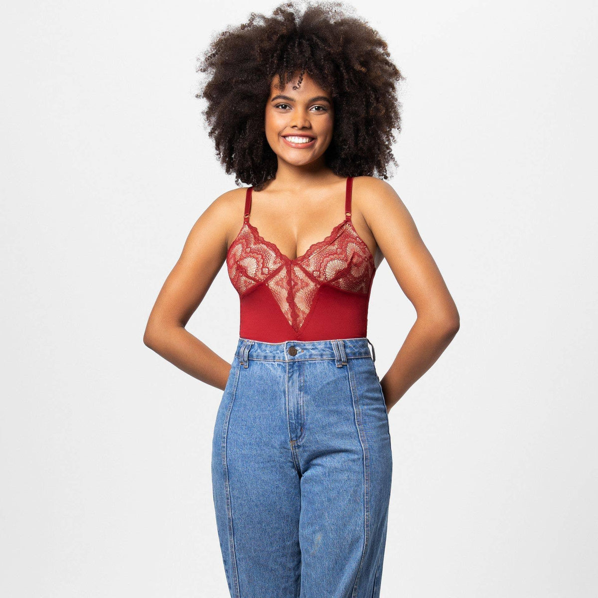 Sexy Solid Color Teddy Lace Lingerie Bodysuit