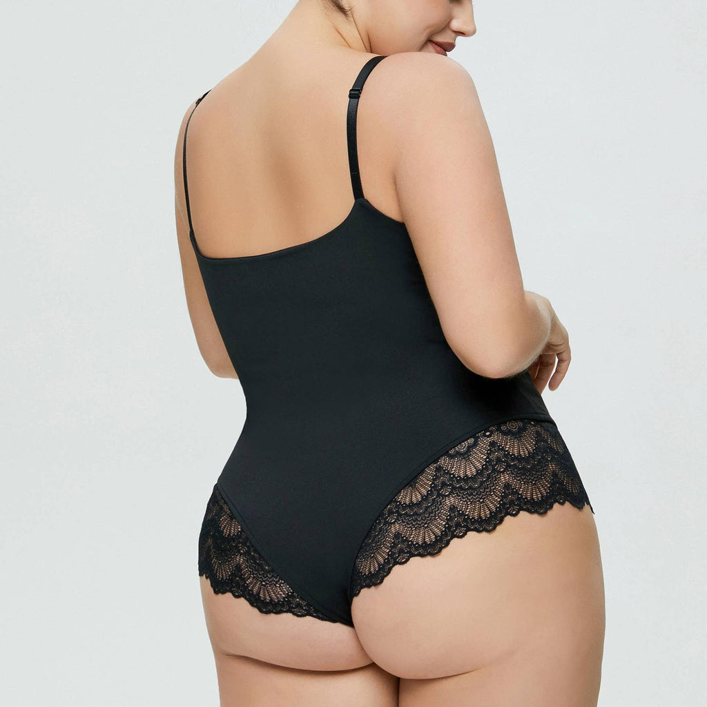 Sexy Solid Color Teddy Lace Lingerie Bodysuit