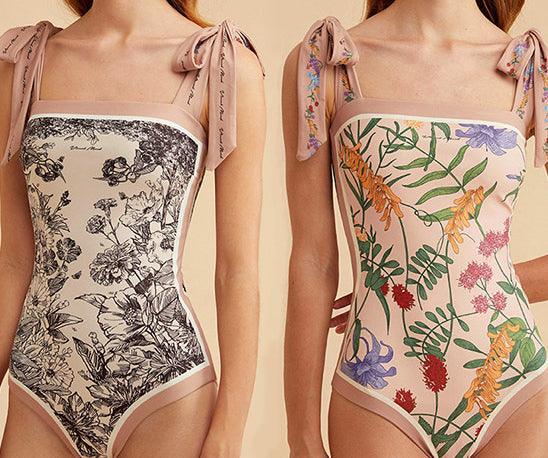 Shoulder Straps Reversible One Piece Swimwear