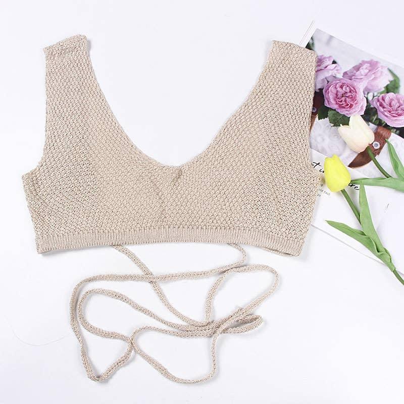 Solid Color Bikini Swimwear Cover Up Set
