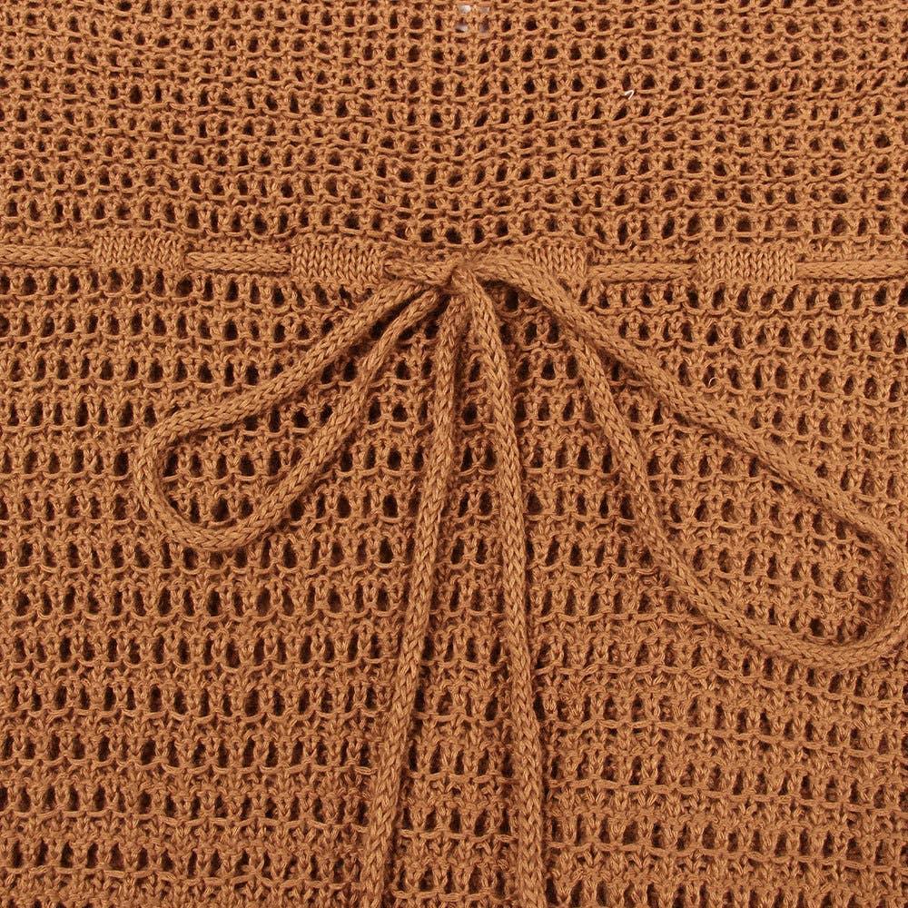 Solid Color Tassels Bikini Swimwear Cover Up Dress
