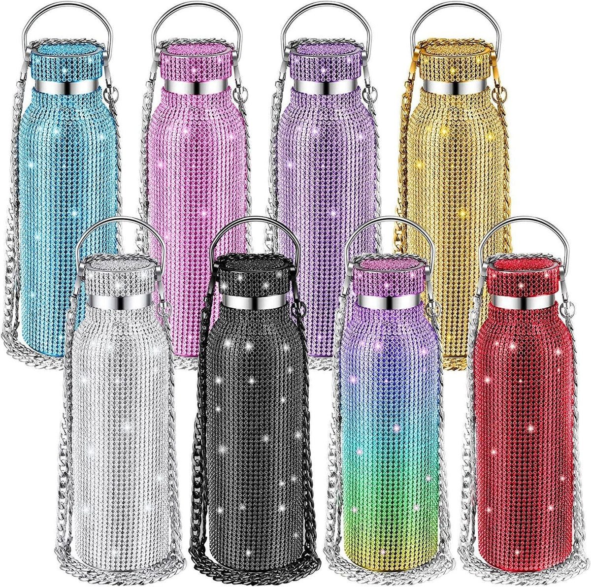 Sparkle Rhinestone Water Bottle 12/17/20/25OZ FKWB2020