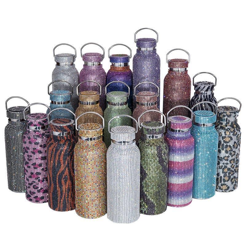 Sparkle Rhinestone Water Bottle 12/17/20/25OZ FKWB2020