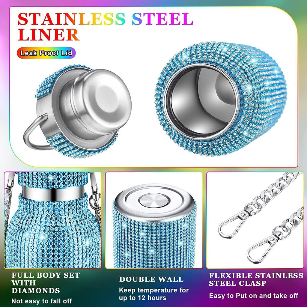 Sparkle Rhinestone Water Bottle 12/17/20/25OZ FKWB2020