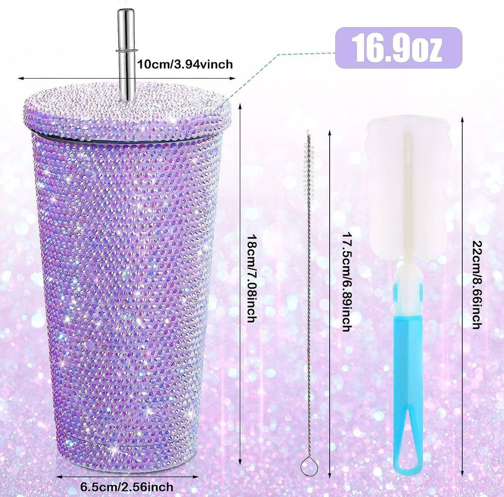 Sparkle Rhinestone Water Bottle 17oz FKWB0628