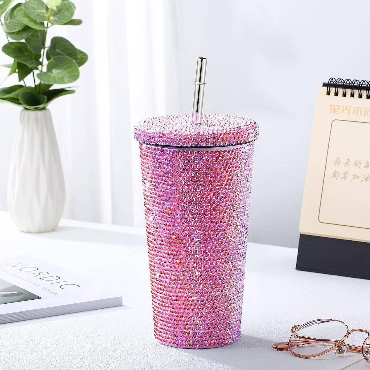 Sparkle Rhinestone Water Bottle 17oz FKWB0628