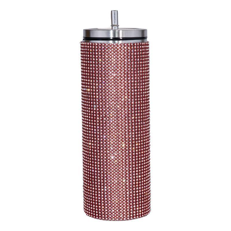 Sparkle Rhinestone Water Bottle 17oz with Straw