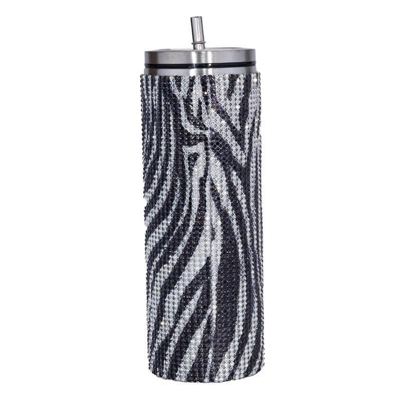 Sparkle Rhinestone Water Bottle 17oz with Straw