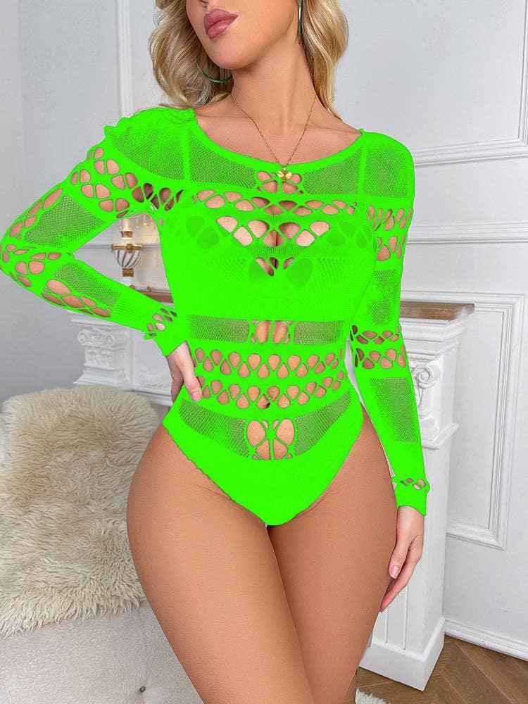 Spicy Hollow Out Fishnet See Through Bodystocking
