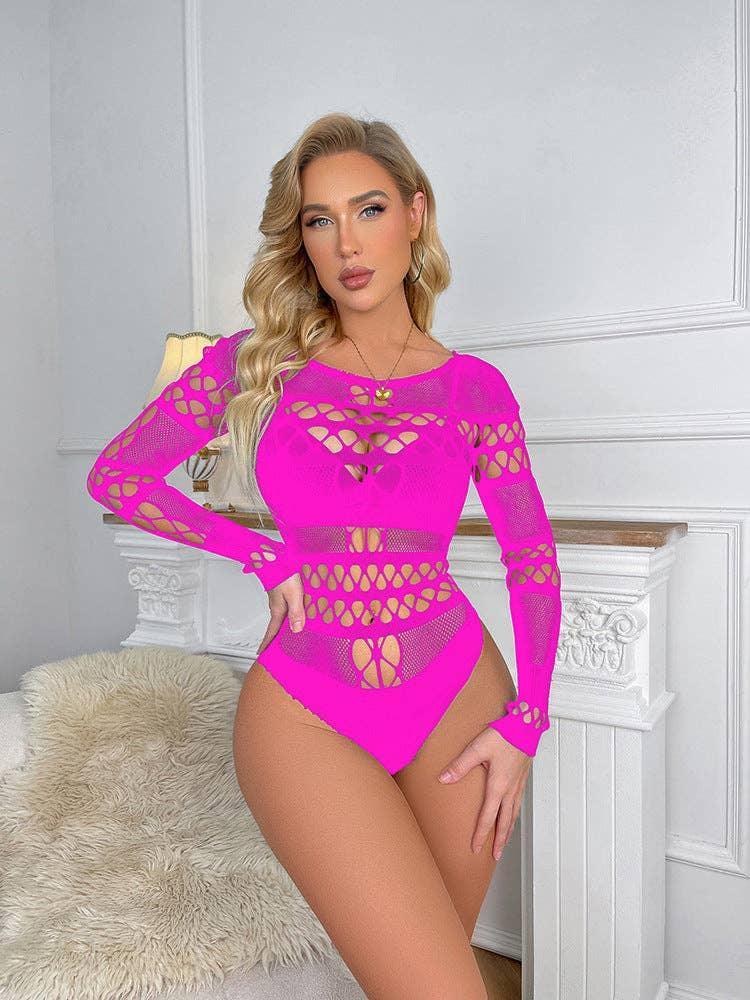 Spicy Hollow Out Fishnet See Through Bodystocking