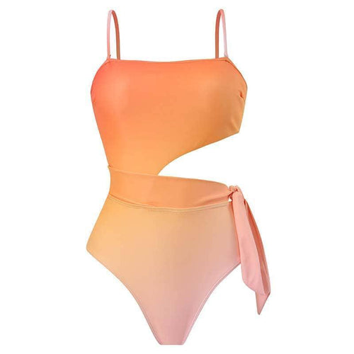 2 PCS Flower Print Swimsuit Bikini Set with Cover Y88